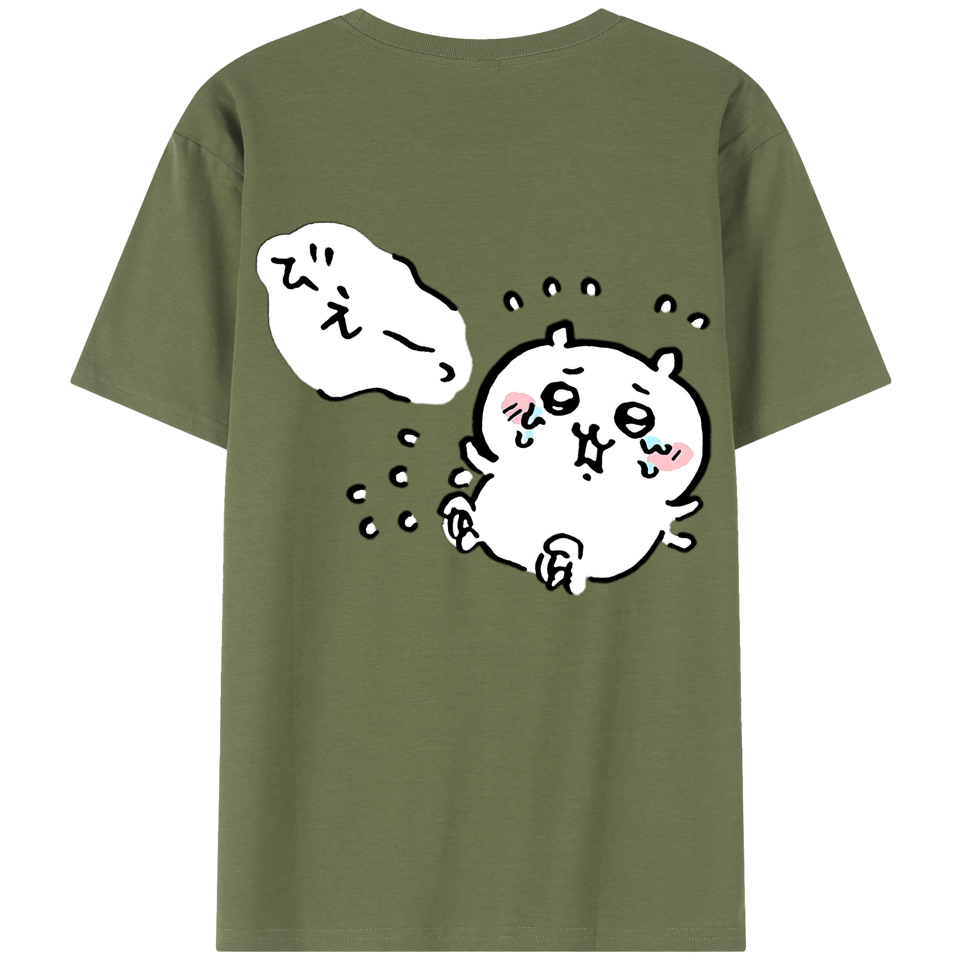 （画像用） ちいかわ ちいかわ Chii-kawa chiikawa 綿100％半袖Tシャツ（背面プリント）